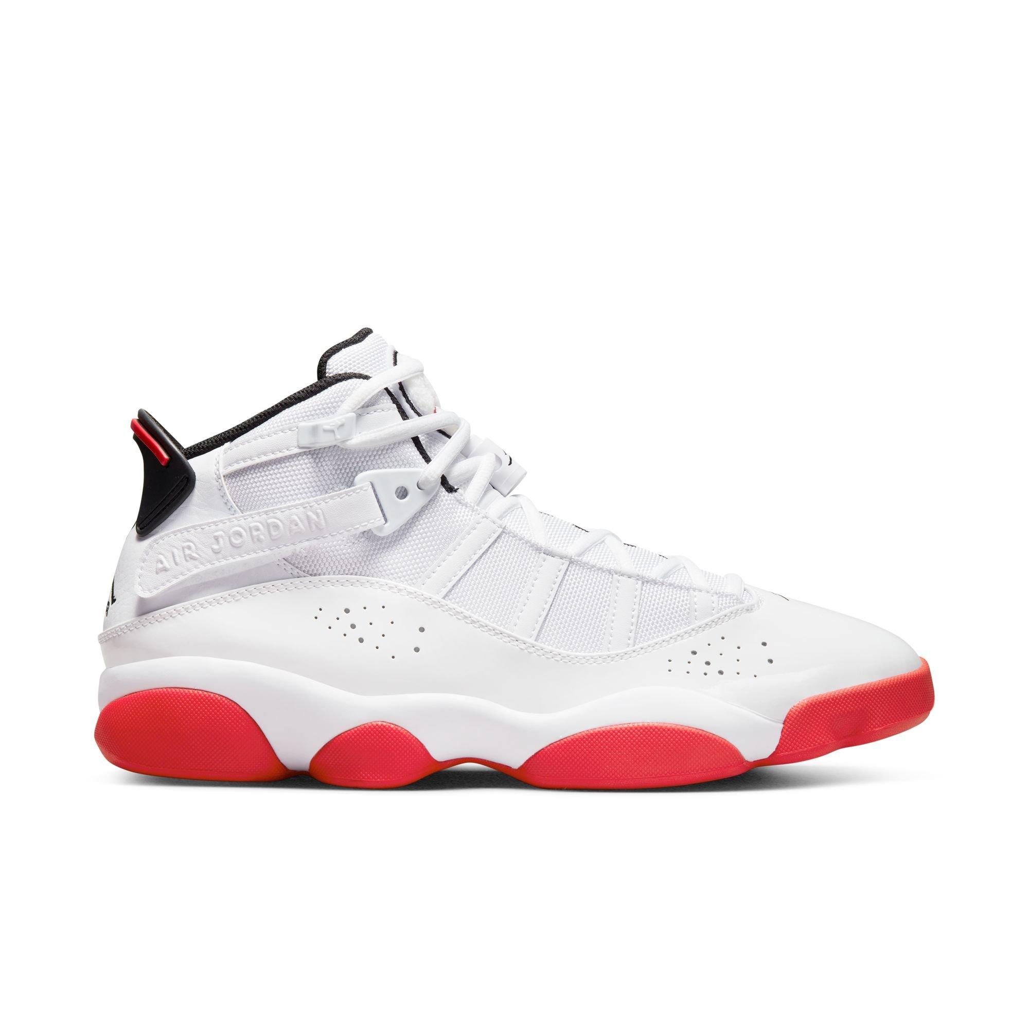 Jordan 6 Rings "White/University Red/Black" Men's Shoe - WHITE/RED/BLACK
